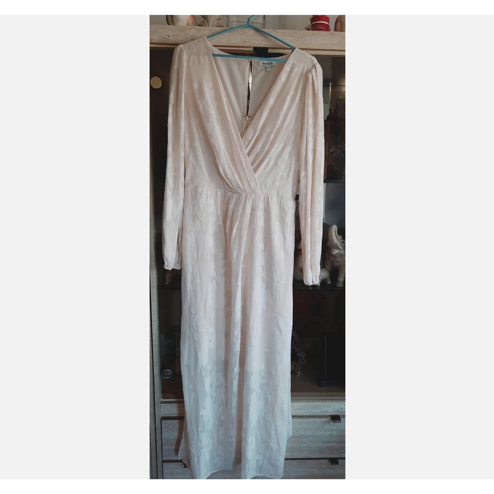 Kensie-Long Sleeve Chiffon Dress